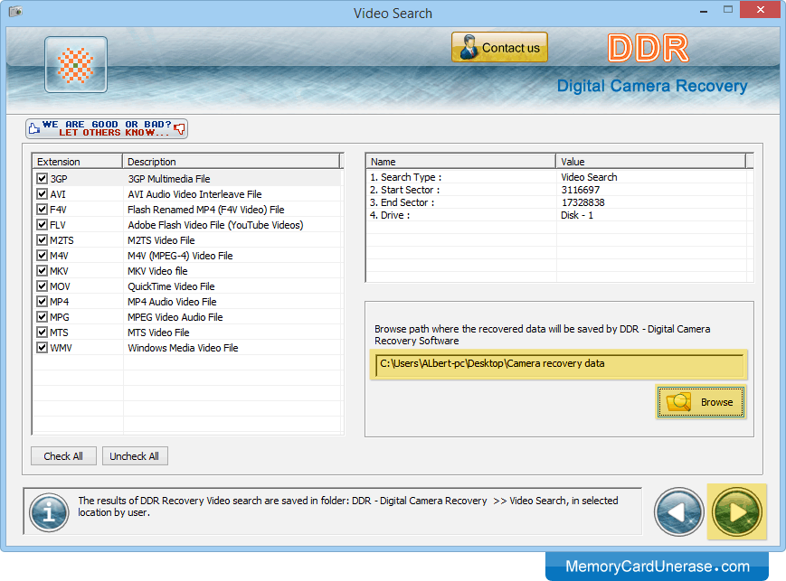 Digital Camera Data Unerase Software