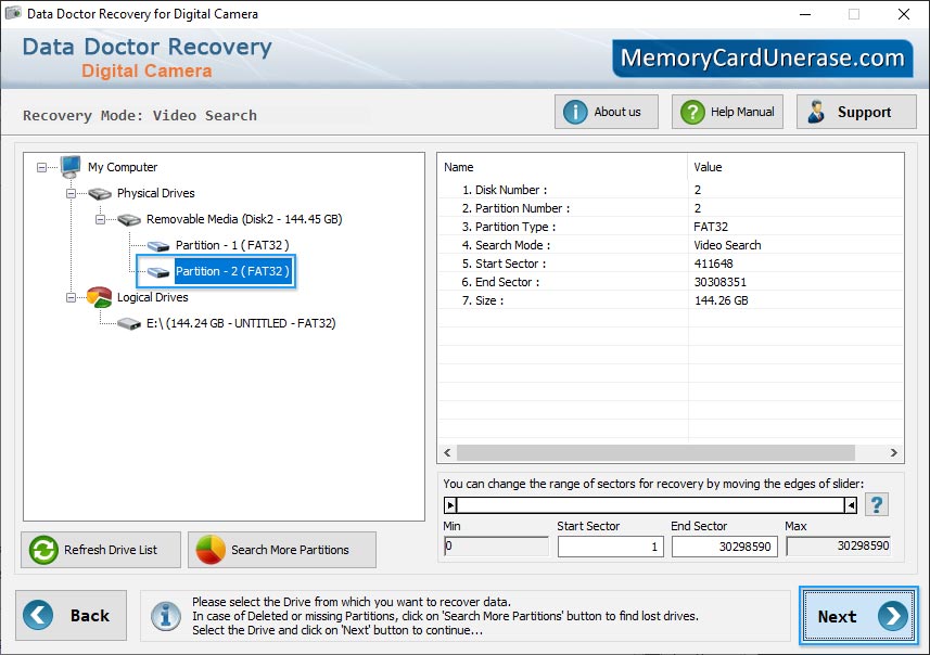 Digital Camera Data Unerase Software